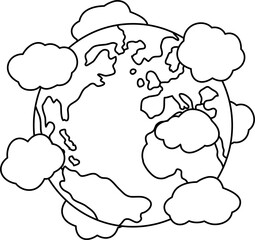 This is a illustration of Environmentally polluted earth