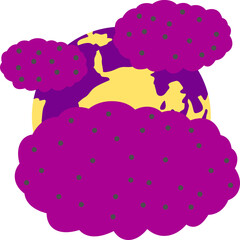 This is a illustration of Environmentally polluted earth