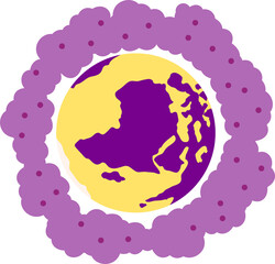 This is a illustration of Environmentally polluted earth