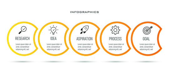 Vector Infographic label design with icons and options or steps. Infographics for business concept. Can be used for presentations banner, workflow layout, process diagram.