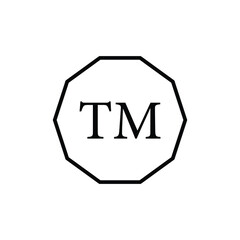 Trade Mark Icon design isolated on white background