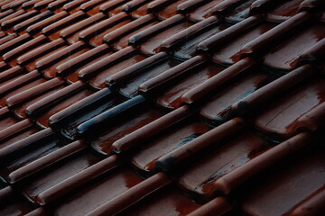 Tile with a wet texture of rain water