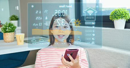 Iot smart home concept