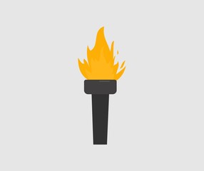 design about torch icon illustration