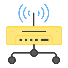 A trendy design icon of wifi network