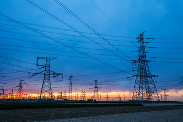 the pylon in the evening
