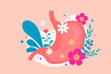 Medical and healthy gastric organ illustration design