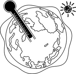 Illustration of a Global warming problem outline
