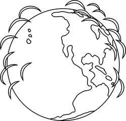 Illustration of a Global warming problem outline