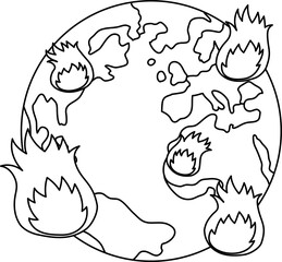 Illustration of a Global warming problem outline