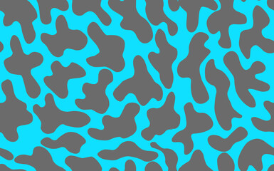 Abstract modern leopard seamless pattern. Animals trendy background. Blue and grey decorative vector stock illustration for print, card, postcard, fabric, textile. Modern ornament of stylized skin