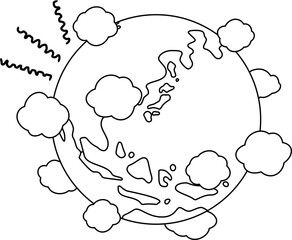 Illustration of a Global warming problem outline