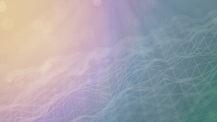 Abstract 3D illustration - pretty colorful modern abstract background, cyberpunk concept