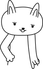 cat outline that guides you by pointing your finger