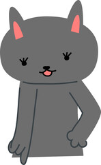 black cat that guides you by pointing your finger