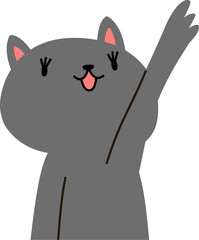 black cat that guides you by pointing your finger