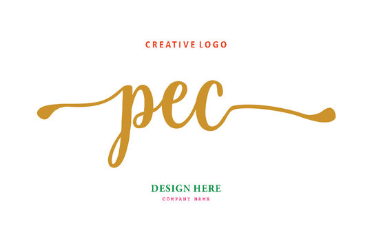 PEC lettering logo is simple, easy to understand and authoritative