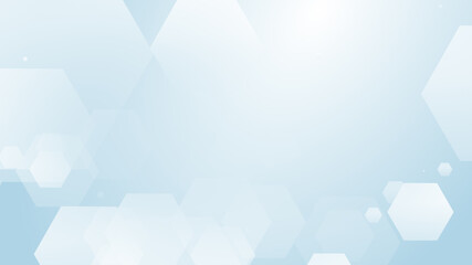 Fototapeta premium Abstract hexagon geometric white blue pattern technology medical and science background.