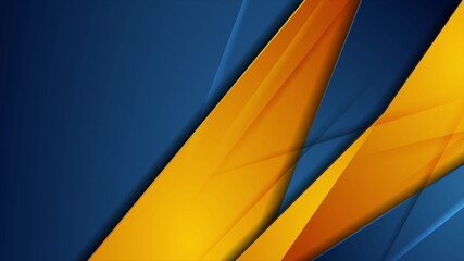High contrast blue orange abstract tech corporate backgroud