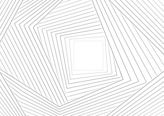 Abstract white minimal background with black geometric lines. Vector technology design