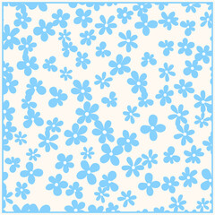 Print for kerchief, bandana, scarf, handkerchief, shawl, neck scarf. Squared pattern with ornament for fabric, textile, silk products. Paisley vector with flowers in nordic style.Floral folk tracery