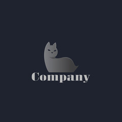 Simple cat logo design 