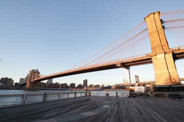 Fototapeta na wymiar Brooklyn Bridge from Battery Park