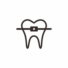 dental care icon vector,braces icon vector