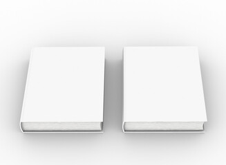 template empty book mockup set white background