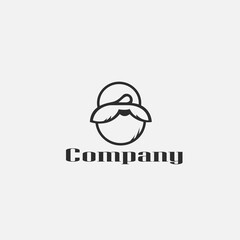 Old man logo template 
