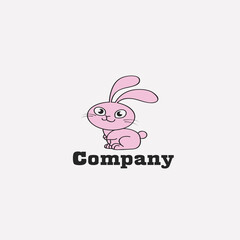 Obraz na płótnie Canvas cute rabbit logo template 