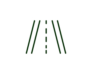 Road line icon. Vector symbol in trendy flat style on white background. Commerce sing for design.