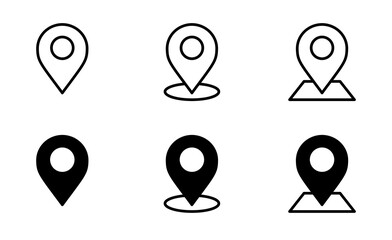 Pin Map icon set, Navigation location icon vector