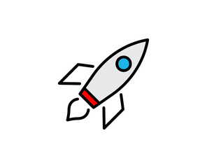 Rocket premium line icon. Simple high quality pictogram. Modern outline style icons. Stroke vector illustration on a white background. 