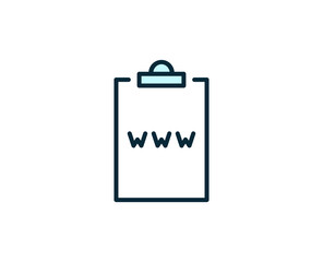 WWW premium line icon. Simple high quality pictogram. Modern outline style icons. Stroke vector illustration on a white background. 
