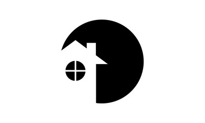 circle logo vector home