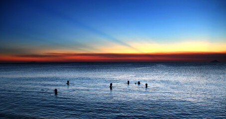 Crepúsculo mar