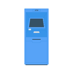 ATM Payment Terminal Auto Teller Machine flat design