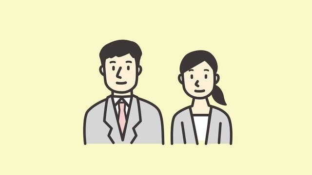お辞儀する会社員