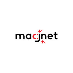 Magnet lettering, creative logo design.