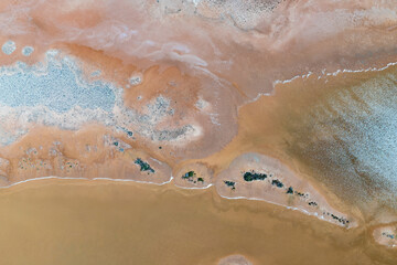 Fototapeta na wymiar Aerial view of Mud lake at Francois Peron National Park, Western Australia 
