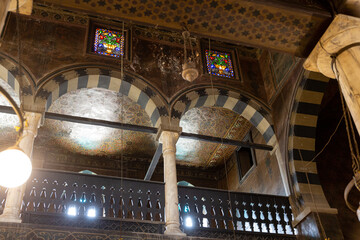 Interior of Ben-Ezra synagogue in old city (medina) of Cairo