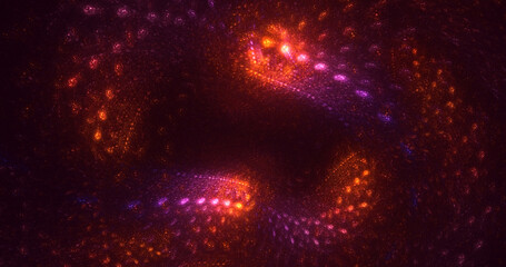 Fototapeta na wymiar 3D rendering abstract red fractal light background