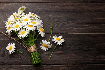Garden camomile flowers bouquet