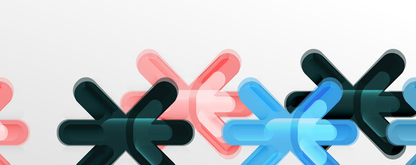 Fototapeta premium Abstract glossy crosses background for business or technology presentations, internet posters or web brochure covers