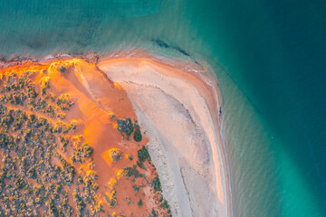Aerial view of colorful Cape Peron at Shark Bay, Western Australia © Reto Ammann