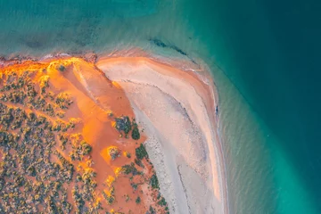 Fotobehang Aerial view of colorful Cape Peron at Shark Bay, Western Australia © Reto Ammann