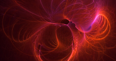 Fototapeta premium 3D rendering abstract multicolor fractal light background