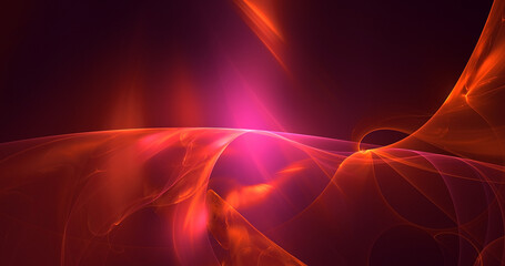 3D rendering abstract multicolor fractal light background