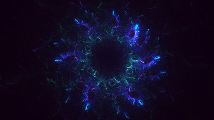 3D rendering abstract round light background